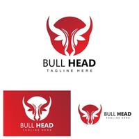 Bull Head Logo, Farm Animal Vector, Livestock Illustration, Company Brand Icon vector