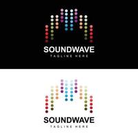 logotipo de onda de sonido y plantilla de icono de vector de tono de sonido producto de marca de música