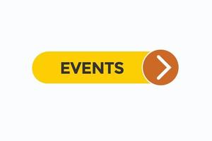 events button vectors.sign label bubble speech events vector