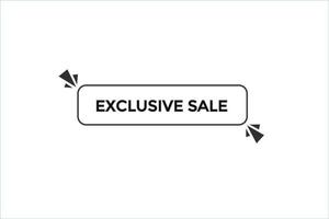exclusive sale vectors.sign label bubble speech exclusive sale vector