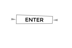 enter button vectors.sign label speech bubble enter vector