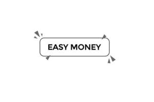 easy money button vectors.sign label speech bubble easy money vector