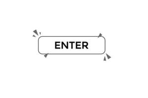 enter button vectors.sign label speech bubble enter vector