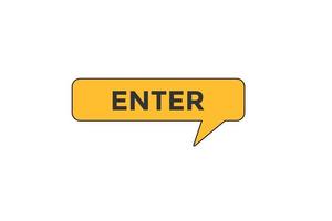 enter button vectors.sign label speech bubble enter vector