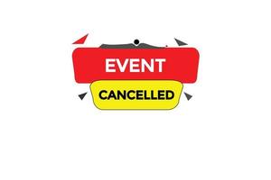 event canceled button vectors.sign label speech event canceled vector