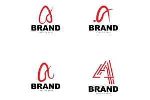 A Letter Logo, Logotype Design Simple Concept, Vector Alphabet Icon Template