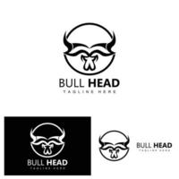 Bull Head Logo, Farm Animal Vector, Livestock Illustration, Company Brand Icon vector