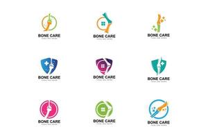 Bone Care Logo, Body Health Vector, Design For Bone Health, Pharmacy, Hospital, Health Product Brand vector