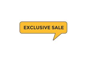 exclusive sale vectors.sign label bubble speech exclusive sale vector