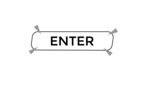 enter button vectors.sign label speech bubble enter vector