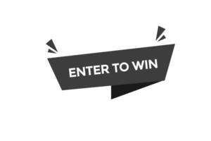 enter to win button vectors.sign label speech enter to win vector