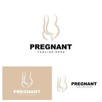 Pregnant Logo, Mom And Baby Health Care Design, Pregnant And Baby Medicine Brand Icon Vector