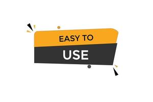 easy to use button vectors.sign label speech bubble easy to use vector