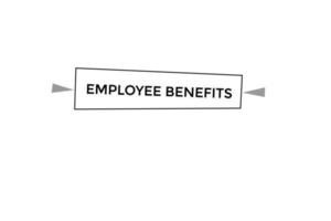 employee benefits  button vectors.sign label speech bubble employee benefits vector