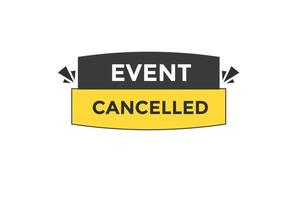 event canceled button vectors.sign label speech event canceled vector