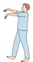 homme dans pyjama somnambulisme png