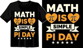 Pi día t camisa diseño vector gráficos. Pi día tipografía t camisa diseño