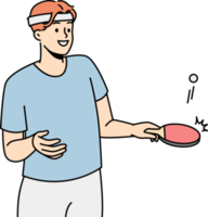 Smiling athlete playing tennis png