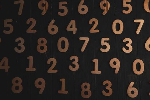 Background of numbers. from zero to nine. Finance data concept. Mathematic. Seamless pattern with numbers. financial crisis concept. Business success. photo