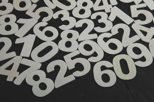 Background of numbers. from zero to nine. Finance data concept. Mathematic. Seamless pattern with numbers. financial crisis concept. Business success. photo