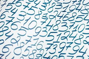 Background of numbers. from zero to nine. Finance data concept. Mathematic. Seamless pattern with numbers. financial crisis concept. Business success. photo