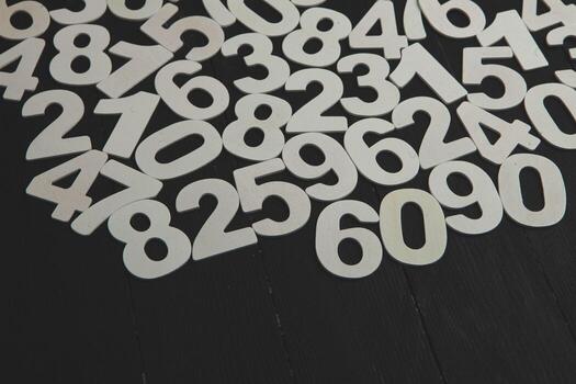 Background of numbers. from zero to nine. Finance data concept. Mathematic. Seamless pattern with numbers. financial crisis concept. Business success. photo