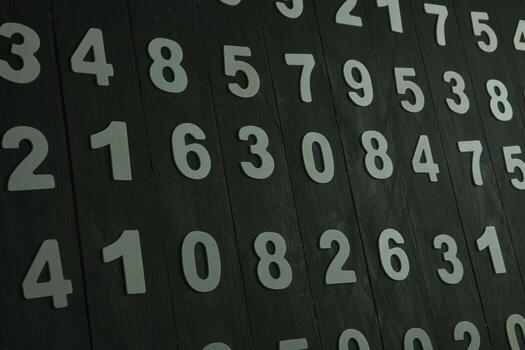 Background of numbers. from zero to nine. Finance data concept. Mathematic. Seamless pattern with numbers. financial crisis concept. Business success. photo
