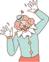 Funny clown performing png