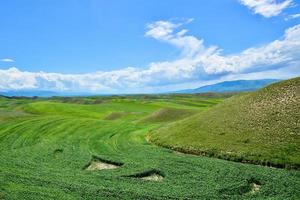 The beautiful scenery along the way to Qiongkushtai in Xinjiang photo