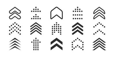 Swipe icons set. Up arrow button symbols. Scrolling, slide icons. Vector scalable graphics