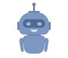Chatbot icon. Artificial intelligence robot assistant. Online customer support. Vector flat illustration
