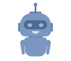 Chatbot icon. Artificial intelligence robot assistant. Online customer support. Vector flat illustration