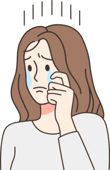 Unhappy woman feel stressed crying png
