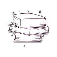 hand drawn stack of books vector illustration