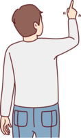 Man pointing at blank space with finger png