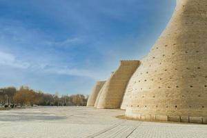 Bukhara, Uzbekistan. March 2022. The wall of the Bukhara Fortress Ark photo