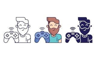 Gamer vector icon