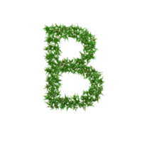 vert herbe plus haut lettre, 3d illustration png