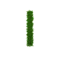 groen gras bovenste brief, 3d illustratie png