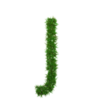 verde erba superiore lettera, 3d illustrazione png