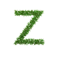 verde erba superiore lettera, 3d illustrazione png