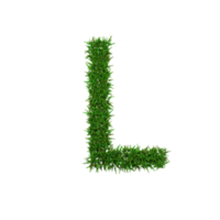 verde erba superiore lettera, 3d illustrazione png