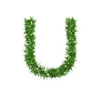 verde erba superiore lettera, 3d illustrazione png