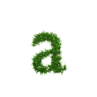 Green grass lower letters. 3d illustration png