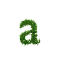 groen gras lager brieven. 3d illustratie png