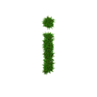 groen gras lager brieven. 3d illustratie png