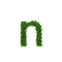 groen gras lager brieven. 3d illustratie png
