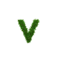 verde césped inferior letras. 3d ilustración png