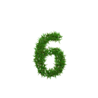 verde erba numero e simbolo, 3d illustrazione png