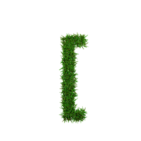 Green grass number and symbol, 3d illustration png